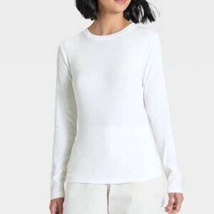 A New Day Women's White Long Sleeve